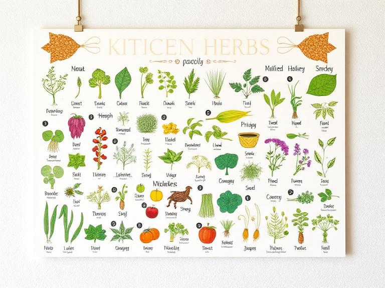 Kitchen Herb Wall Chart